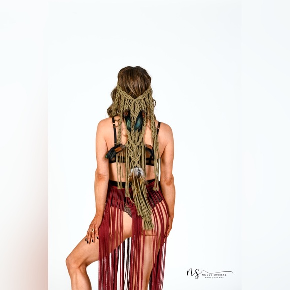 Tribal Handmade Macramé Headpiece - Picture 11 of 16